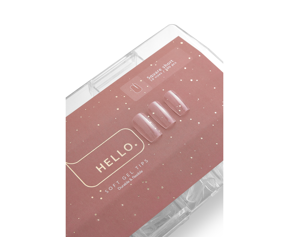 HEYLOVE VIRŠUTINĖS NAGŲ FORMELĖS - SQUARE SHORT, 500vnt