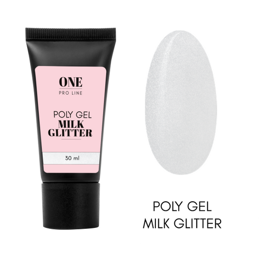 ONE PRO LINE POLYGELIS - MILK GLITTER, 30ml