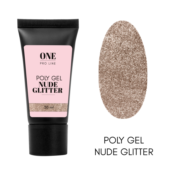 ONE PRO LINE POLYGELIS - NUDE GLITTER, 30ml