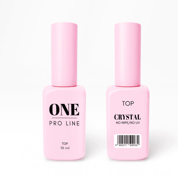 ONE PRO LINE VIRŠUTINIS SLUOKSNIS - TOP CRYSTAL/NO UV, 10ml